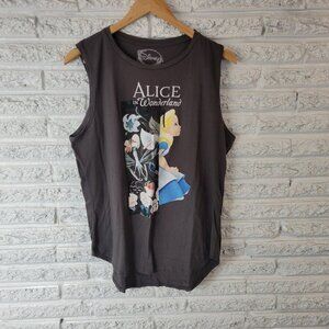 Disney Alice in Wonderland Womens Top XXL Plus Tee Sleeveless Green NOV165E